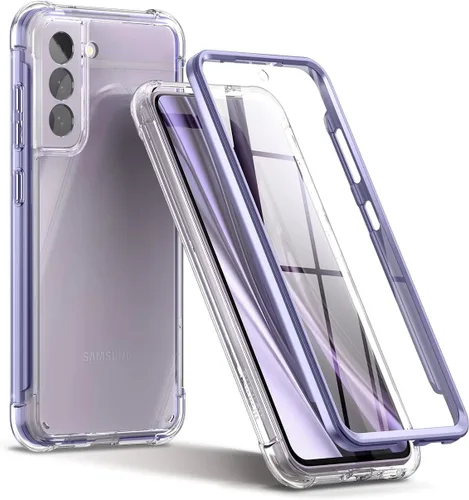 Vista 9 de SURITCH Funda transparente para Samsung Galaxy S21 FE de 6.4 pulgadas (solamente), [protector de pantalla integrado] carcasa rígida protectora