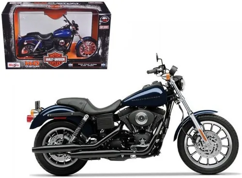 Vista 2 de Maisto 2004 Harley Davidson Dyna Super Glide Sport Bike 1/12 Motocicleta Azul