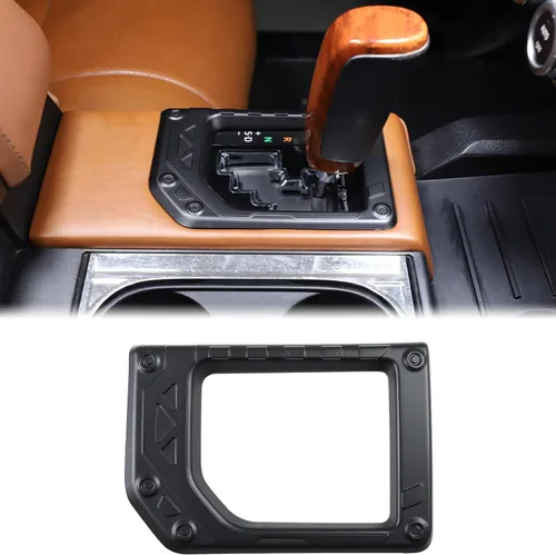 Vista 11 de Aunginsy Cubierta de panel de palanca de cambios de consola central compatible con accesorios Toyota Tundra 2014-2021, palanca de cambios de control