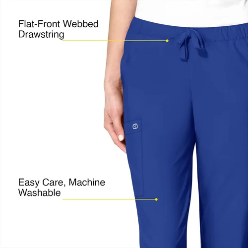 Vista 3 de Pantalón quirúrgico con cordón para mujer, berenjena, 3X T, Berenjena, 3X