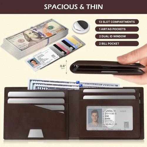 Vista 4 de typecase Cartera para hombre, Bifold de identificación abatible (1 modo)
