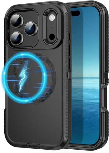 Vista 26 de Funda para iPhone 11, a prueba de golpes, caídas y polvo, protección de cuerpo completo de 3 capas, cubierta dura de alto impacto de alta Negro