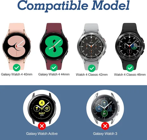 Vista 3 de Paquete de 10 correas compatibles con Samsung Galaxy Watch 6 1.850 in 1.693 in/Galaxy Watch 5/Galaxy Watch 4 1.575 in 1.732 in/Galaxy Watch 4