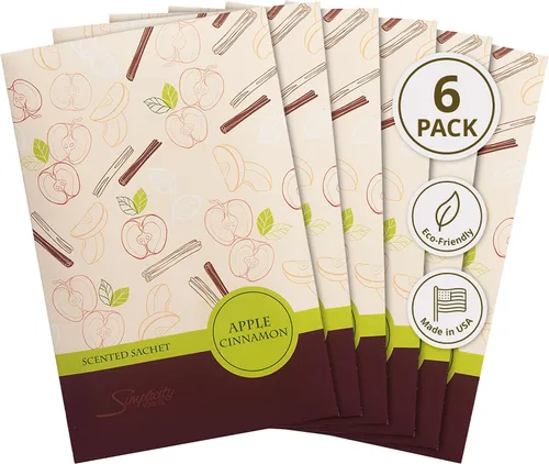 Vista 14 de Simplicity Scents - Paquete de 6 bolsitas perfumadas en barra de canela, otoño e invierno, bolsas perfumadas de larga duración, fragancia