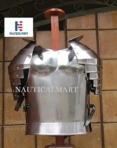 Vista 6 de NauticalMart Medieval Times - Protector de hombro de acero para placa de pecho diseño de guerrero