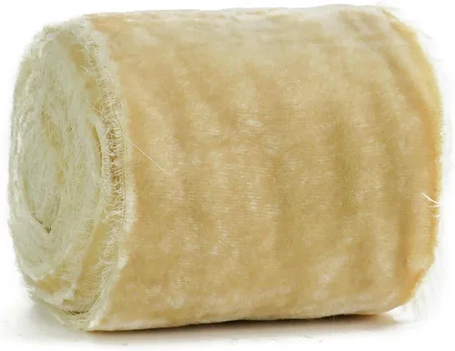 Vista 7 de MEEDEE Cinta de Terciopelo Beige de 3 Pulgadas Cintas con Flecos Beige Cintas de Terciopelo de Seda con Borde Crudo para Coronas, Ramo de Flores
