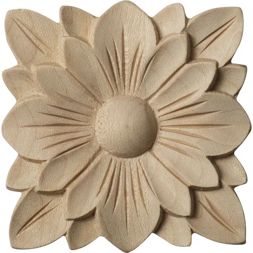 Vista 12 de Ekena Millwork ROS03X03SPAL Roseta cuadrada primaveral, 3 1/2"W x 3 1/2"H x 1/2"P, aliso