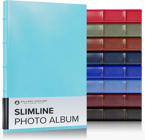 Vista 15 de Gallery Leather Álbum de fotos de 4 x 6 pulgadas, álbum de fotos con 3 anillas, 60 páginas para 120 fotos, rellenable, puede adaptarse a fotos de 4