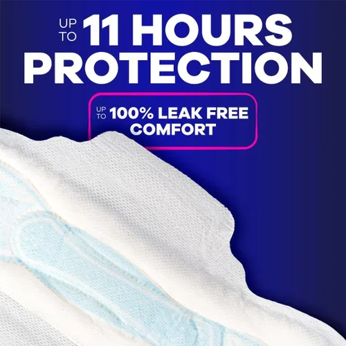 Vista 4 de Always Maxi - Almohadillas femeninas para mujer, talla 4, absorción nocturna, con alas, sin perfume, 26