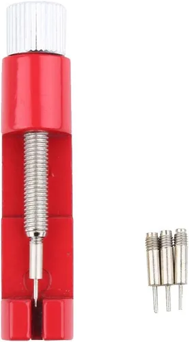 Vista 5 de Fydun Metal Watch Band Bracelet Link Pin Rver Rep Tool Kit for Families (Red)