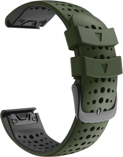 Vista 10 de Correa de reloj de 0.866 in para Garmin Forerunner 945 935 Fenix 5 5Plus Fenix 6 Pro silicona reloj inteligente banda liberación rápida correa