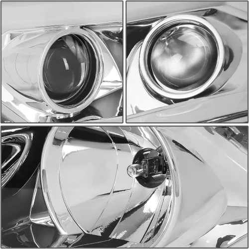 Vista 5 de DNA MOTORING HL-HPL-CSIL07-G2-CH-AM - Faro delantero de doble proyector LED DRL compatible con Chevy Silverado 2007-2014, cromo/ámbar