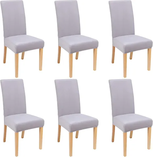 Vista 65 de smiry - Fundas para sillas de comedor de terciopelo elástico y suave, extraíbles, Terciopelo, Beige