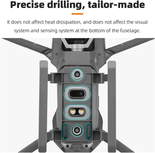 Vista 4 de Accesorios para drones Tren de aterrizaje para DJI Mavic 2 Zoom/Pro Plegable Altura Extensor Pierna Plegable Pie de liberación rápida