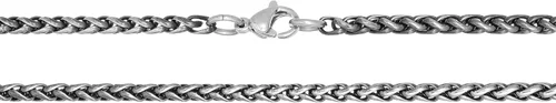 Vista 4 de Metro Jewelry Collar con colgante de cruz antigua para hombre en acero inoxidable, cadena de trigo de 24 pulgadas, 0.118in de ancho, Metal, No es