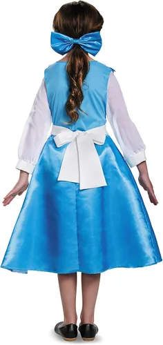 Vista 2 de Disfraz de Belle, vestido azul preadolescente, princesa de Disney La Bella y la Bestia, M7-8, Blanco, Azul Claro