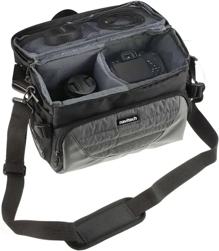 Vista 2 de Navitech Funda para cámara réflex digital y lente compatible con Nikon Coolpix P900, color gris