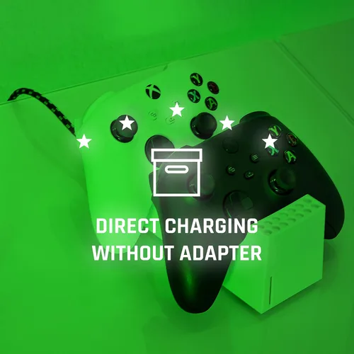 Vista 2 de Snakebyte Xbox One Twin Battery Pack REV. 2 - 2 Rechargeable Battery Packs for Xbox One, S, Xbox One X and Elite Controllers (White) - Xbox One