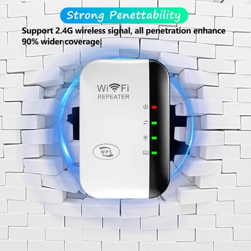 Vista 4 de Extensor WiFi, amplificador de señal WiFi de hasta 5800 pies cuadrados y 58 dispositivos, extensor de alcance WiFi, repetidor de Internet