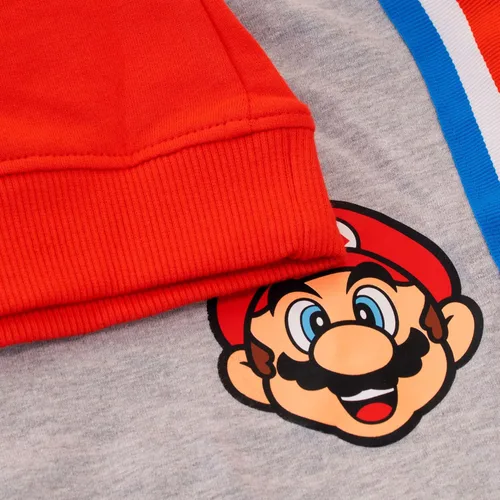 Vista 5 de SUPER MARIO Conjunto de sudadera y pantalones deportivos para niños de 2 piezas