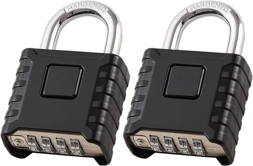 Vista 16 de Cerradura de combinación de 4 dígitos de alta resistencia, gran resistencia, desbloqueo con un toque, función antierror, candado impermeable de alta