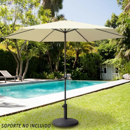 Vista 3 de Sombrilla Aktive Crema Ø 300 cm 300 x 245 x 300 cm