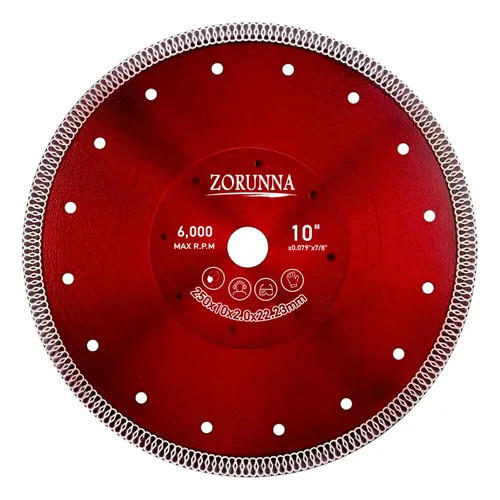 Vista 17 de ZORUNNA - 2 cuchillas de diamante de 4 pulgadas para amoladora, hoja de corte de azulejos de 7/8 pulgadas