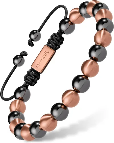 Vista 17 de MagnetRX® Pulsera de hematita y amatista, pulseras magnéticas de hematita de máxima fuerza, pulseras de cuentas moradas con cristales de amatista