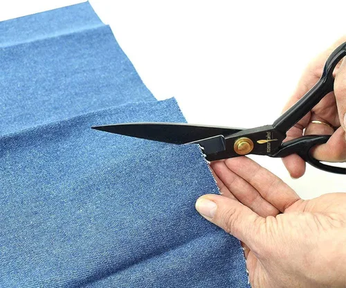 Vista 4 de Tijeras de sastre profesionales de 8 pulgadas para cortar tela, tijeras resistentes para corte de cuero, tijeras de costura afiladas industriales