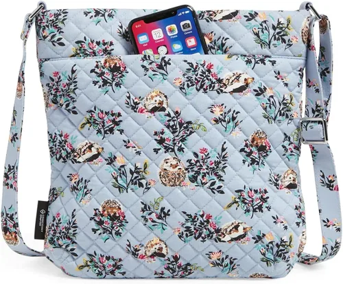Vista 2 de Vera Bradley Bolso bandolera de algodón con triple cremallera para mujer