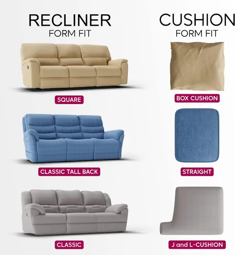 Vista 5 de PAULATO BY GA.I.CO. Funda para sofá reclinable, funda reclinable, funda de tela de poliéster suave, protector de muebles elástico con ajuste