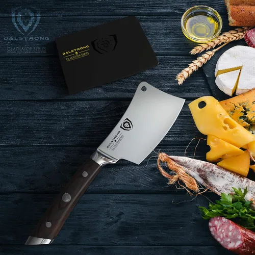 Vista 9 de Dalstrong - Cuchillo de carnicero, 4.5 pulgadas, serie Gladiador Elite, cuchillo de cocina resistente para regalo, mango negro, cuchillo afilado