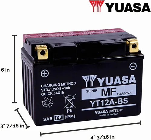 Vista 2 de Batería Yuasa YUAM32ABS YT12A-BS, Multicolor