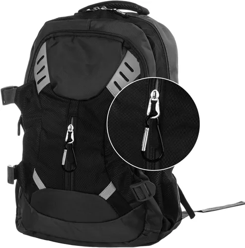 Vista 5 de UPINS Llavero de aluminio mosquetón clip de resorte D forma gancho duradero accesorios deportivos