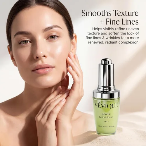 Vista 3 de Révelle - Suero de retinol 1% puro con ceramida NP y extracto de avena, suero facial calmante con textura para piel radiante, fórmula suave