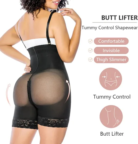 Vista 4 de JPLILY Fajas Colombianas - Moldeador de cuerpo para mujer, faja moldeadora para control de abdomen, etapa 2, Faja Bbl, levantamiento de glúteos