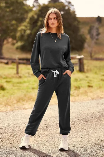 Vista 6 de Prettygarden - Conjunto de pijama para mujer, teñido anudado, de dos piezas, pijama con camiseta de manga larga y pantalón largo, con bolsillos