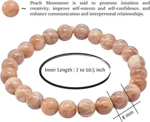 Vista 86 de Amazing Gemstone Crystal Bracelet for Women Men's Gifts - Protection Healing Crystal Bracelet - 8mm Gemstone Beaded Stretchable Bracelet Pulseras