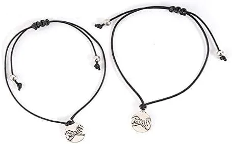 Vista 2 de Regalos de amistad para mujeres, mejores amigas, pulseras para 2 pulseras de relación a juego para parejas, mejores amigas, mamá e hija, hijo