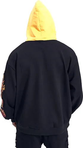 Vista 7 de MFCT Sudaderas con capucha bordadas japonesas para hombre