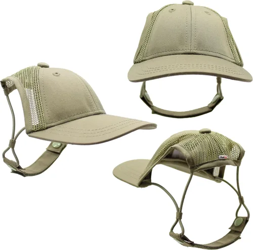 Vista 9 de PupLid Gorras de béisbol para perros, protección solar elegante de alta calidad para el perro moderno (XS, negro)