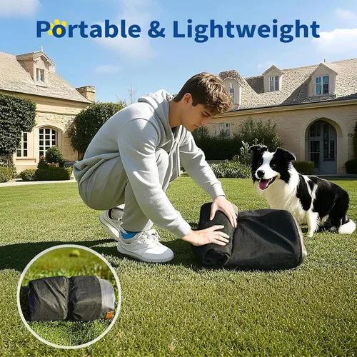 Vista 2 de ABCPET Cama inflable para perros pequeños, para viajes al aire libre, con funda extraíble, cama inflada impermeable para perros de verano con parte