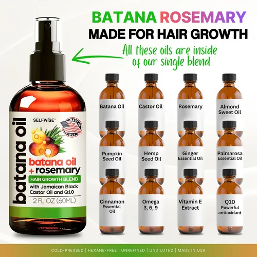 Vista 5 de Aceite de batana para el crecimiento del cabello, 100% puro, orgánico, prensado en frío, sin refinar de Honduras por Dr. Sebi, natural, vegano