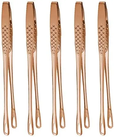 Vista 6 de Gold - Pinzas para servir alimentos, cocina, barbacoa, parrilla, freír, acero inoxidable, 2