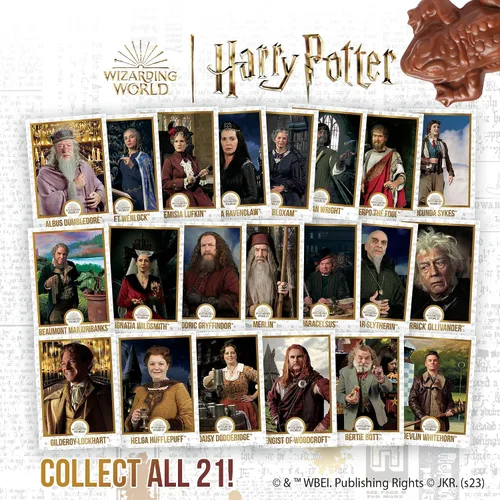 Vista 4 de Harry Potter Rana de chocolate y tarjeta coleccionable, 0.55 onzas, (paquete de 2)