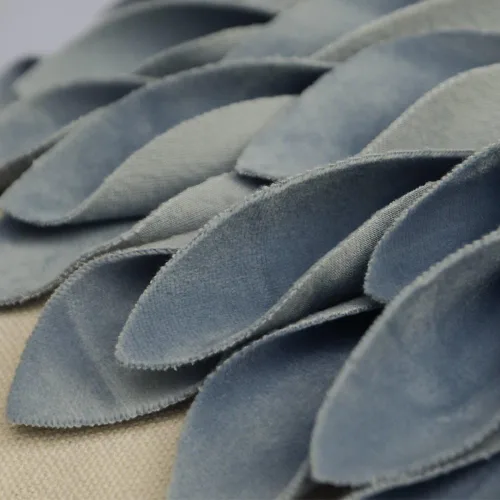 Vista 5 de OiseauVoler Fundas de almohada hechas a mano de 18 x 18 pulgadas, fundas de cojín de girasol 3D azules, fundas de almohada decorativas para sofá