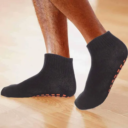 Vista 2 de NOVAYARD 5 pares de calcetines antideslizantes antideslizantes para yoga, pilates, hospital, calcetines para hombres y mujeres