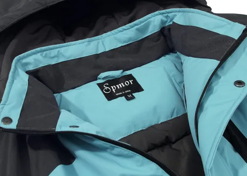 Vista 4 de Spmor Chaqueta de esquí impermeable con capucha para hombre, abrigo de snowboard para invierno, resistente al viento, para la nieve