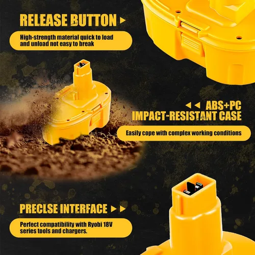 Vista 4 de VANON Reemplazo Ni-Mh de 4.8Ah para batería Dewalt de 18 V DC9096 DC9098 DC9099 DE9038 DE9095 DE9096 DW9095 DW9095 DW9096 DW9098 Baterías 2 paquetes
