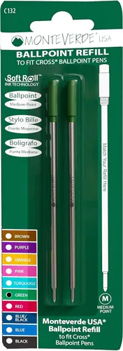 Vista 10 de Monteverde Recambios de bolígrafo suave USA para adaptarse a bolígrafos cruzados, punta media, tinta negra, paquete de 6 – Solución de escritura